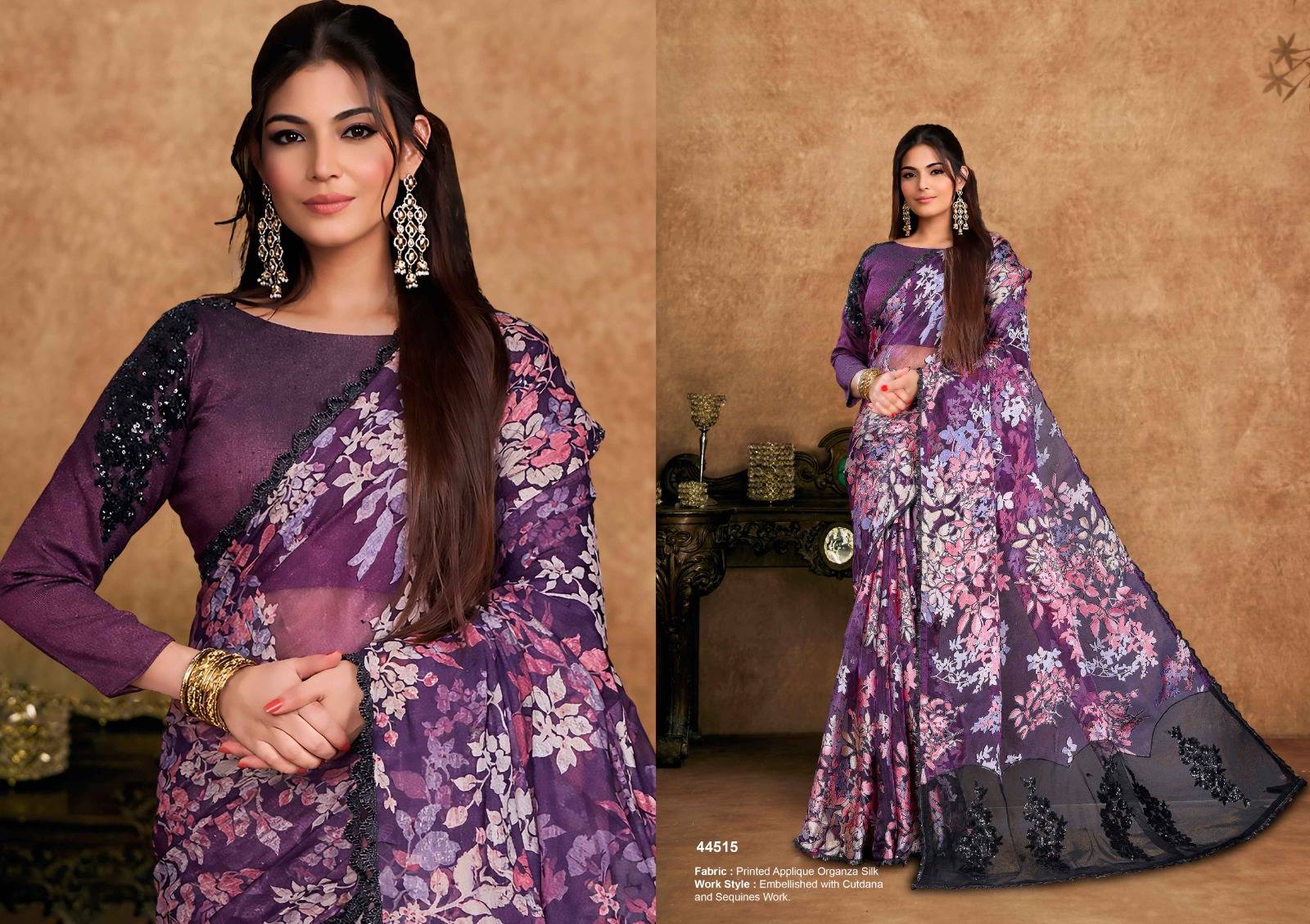 NORITA 44500 SEHER By MAHOTSAV 44501 to 44512 Series Indian Traditional Beautiful Stylish Fancy Colorful Party Wear & Occasional Wear Silk Sarees At Wholesale Price